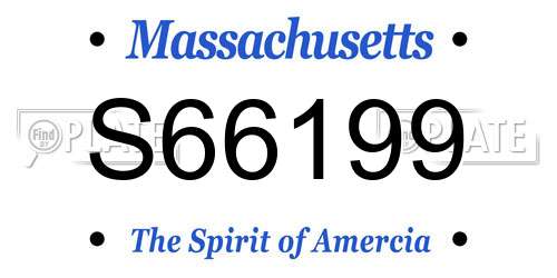 S66199 Massachusetts License Plate