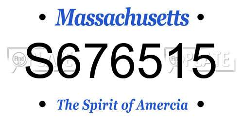 S676515 Massachusetts License Plate