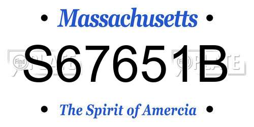 S67651B Massachusetts License Plate