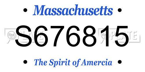 S676815 Massachusetts License Plate