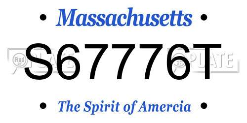 S67776T Massachusetts License Plate