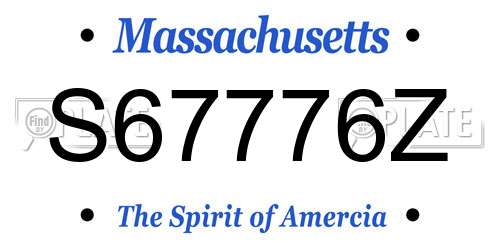 S67776Z Massachusetts License Plate