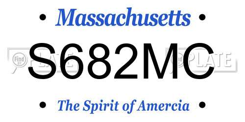 S682MC Massachusetts License Plate