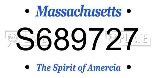 S689727 Massachusetts License Plate