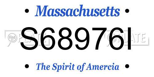 S68976I Massachusetts License Plate