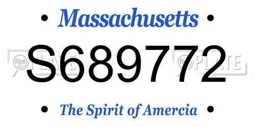 S689772 Massachusetts License Plate