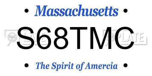 S68TMC Massachusetts License Plate