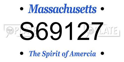 S69127 Massachusetts License Plate