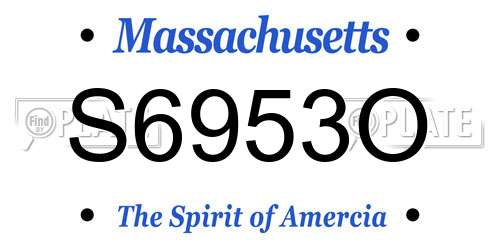 S6953O Massachusetts License Plate