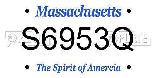 S6953Q Massachusetts License Plate