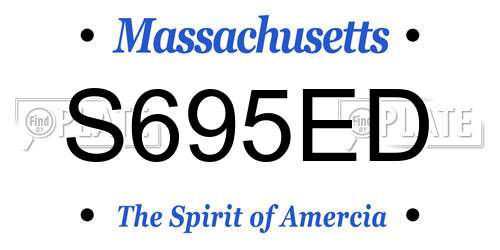 S695ED Massachusetts License Plate