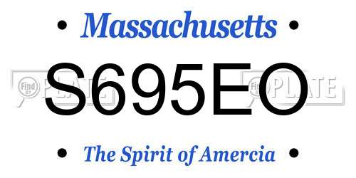 S695EO Massachusetts License Plate