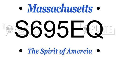 S695EQ Massachusetts License Plate