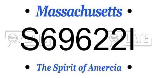 S69622I Massachusetts License Plate