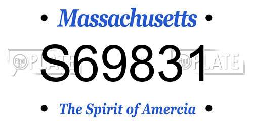 S69831 Massachusetts License Plate