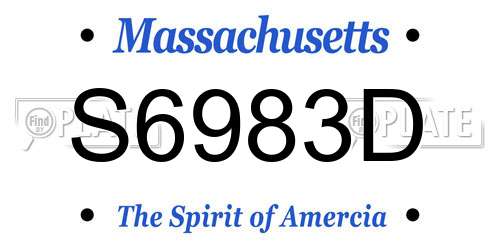 S6983D Massachusetts License Plate