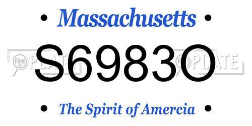 S6983O Massachusetts License Plate