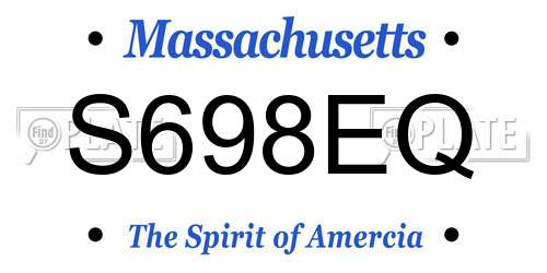 S698EQ Massachusetts License Plate
