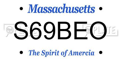 S69BEO Massachusetts License Plate
