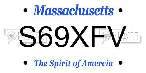 S69XFV Massachusetts License Plate