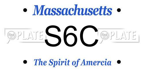 S6C Massachusetts License Plate