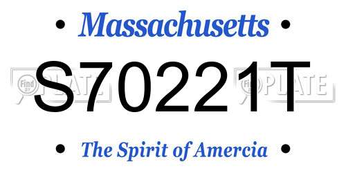 S70221T Massachusetts License Plate