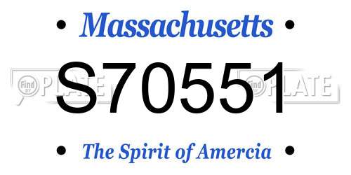 S70551 Massachusetts License Plate