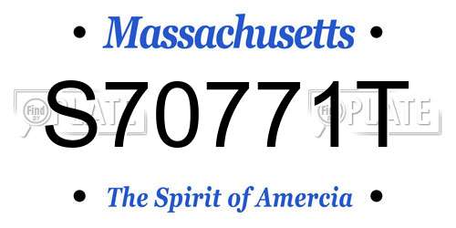 S70771T Massachusetts License Plate
