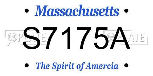 S7175A Massachusetts License Plate