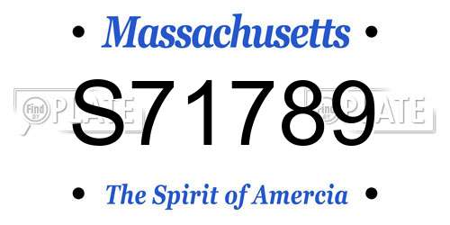 S71789 Massachusetts License Plate