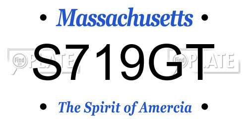 S719GT Massachusetts License Plate