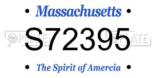 S72395 Massachusetts License Plate