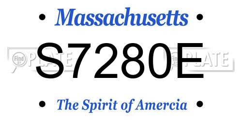S7280E Massachusetts License Plate