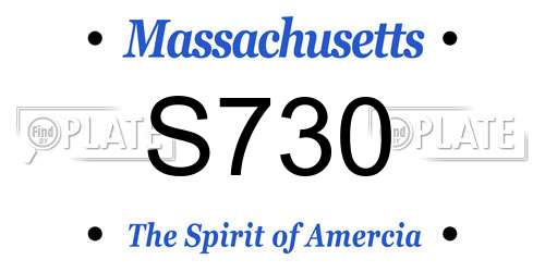 S730 Massachusetts License Plate