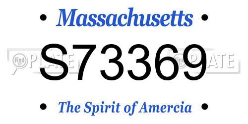 S73369 Massachusetts License Plate