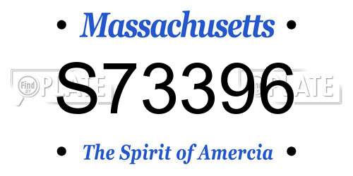 S73396 Massachusetts License Plate