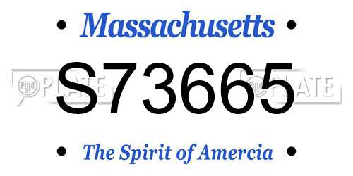 S73665 Massachusetts License Plate