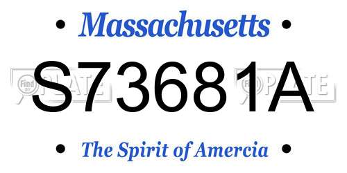 S73681A Massachusetts License Plate
