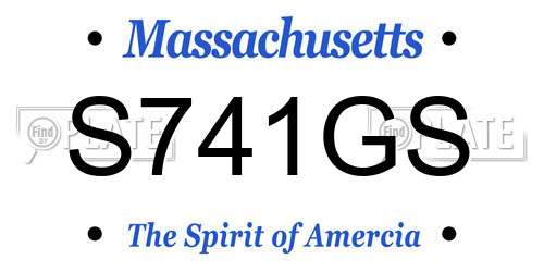 S741GS Massachusetts License Plate
