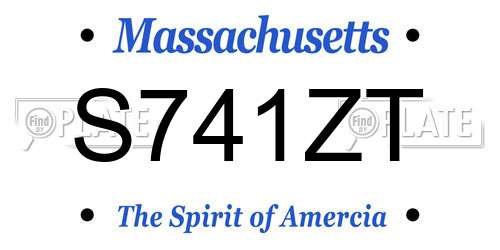 S741ZT Massachusetts License Plate