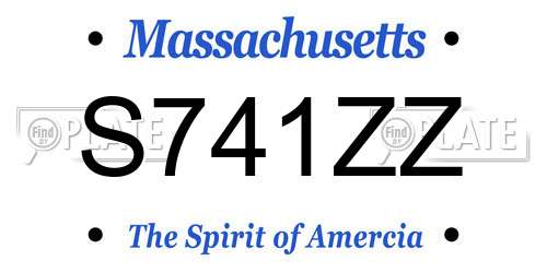 S741ZZ Massachusetts License Plate