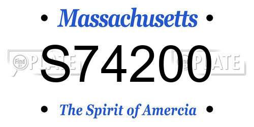 S74200 Massachusetts License Plate