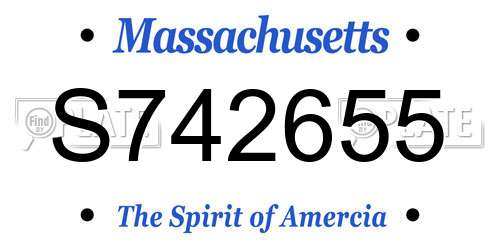 S742655 Massachusetts License Plate
