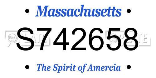 S742658 Massachusetts License Plate