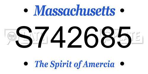 S742685 Massachusetts License Plate