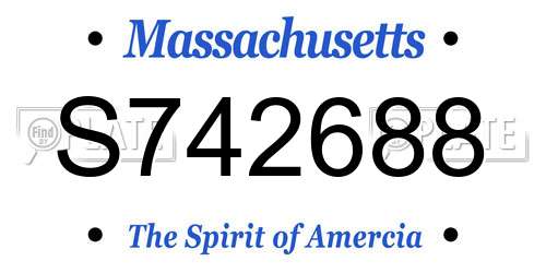 S742688 Massachusetts License Plate