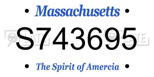 S743695 Massachusetts License Plate