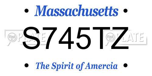 S745TZ Massachusetts License Plate