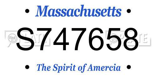 S747658 Massachusetts License Plate
