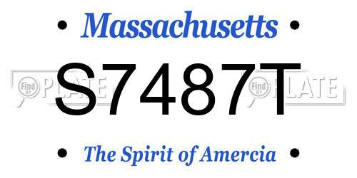 S7487T Massachusetts License Plate